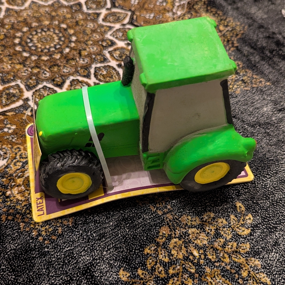 Brand New Doggy John Deere Looking Squeak Toy